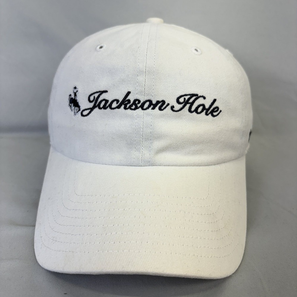 47 Brand Baseball Cap Jackson Hole Women OS White Embroidered Adjustable Hat